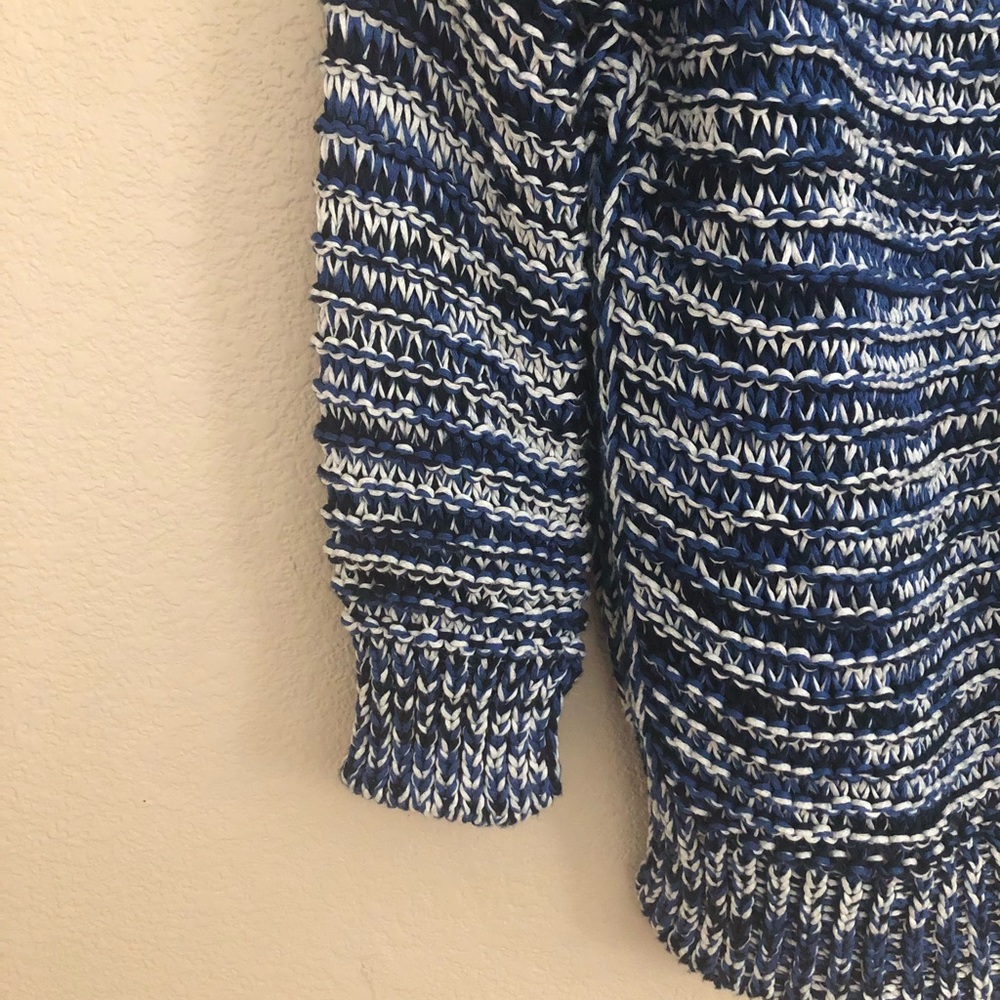 Zara blue and white knit sweater size small - Picture 4 of 8